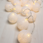 5 Cordão Decorativo Led Enfeite Luminoso 10 Esferas Branco 30