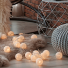 5 Cordão Decorativo Led Enfeite Luminoso 10 Esferas Branco 30