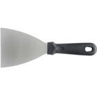 5 Espátulas Raspadora Inox Preta 23x10cm Chapa Lanche  Cozin