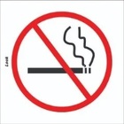 5 Etiquetas De Sinalização Proibido Fumar Não Tamanho 5x25cm