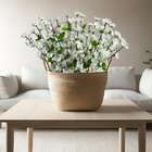 5 Galhos De Cerejeira Branco Artificial Realista 60cm Para De