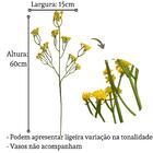 5 Galhos De Mosquitinho Amarelo Artificial Para Decoração Sof