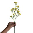 5 Galhos De Mosquitinho Amarelo Artificial Para Decoração Sof