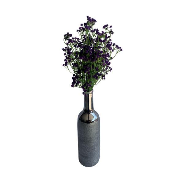 5 Galhos De Mosquitinho Roxo Artificial Para Decoração Sofist