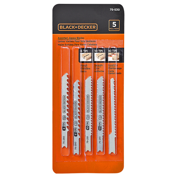 5 Lâminas Tico-tico Para Madeira Black+decker - 75-530 | Leroy Merlin