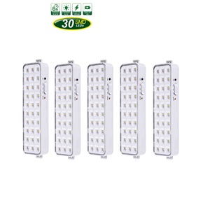 Foto de 5 Luminária De Emergência Alfacell Recarregável 30 Leds Branco