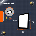 5 Painel Plafon Embutir Led 25w Quadrado Bivolt Preto 30cm Br