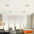 5 Painel Plafon Embutir Led 25w Redondo Bivolt Preto 30cm Bra