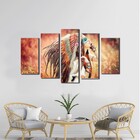 5 Quadros Decorativos India De Cocar