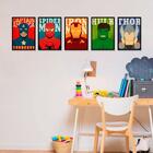 5 Quadros Decorativos Personagens Vingadores 21x30 Luven Br