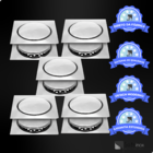 5 Ralos Inteligente Click 15x15 Aço Inox P/ Banheiro