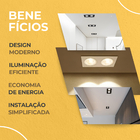 5 Spot Duplo Embutir Led Quadrado Nordecor + Lâmpadas Gu10 Pr