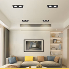 5 Spot Duplo Embutir Led Quadrado Nordecor + Lâmpadas Gu10 Pr