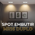 5 Spot Duplo Embutir Led Quadrado Nordecor + Lâmpadas Gu10 Pr