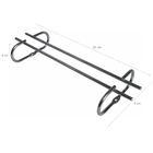 5 Suportes Organizador De Armário Porta Taças Cromado 35cm