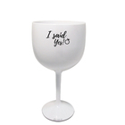 5 Taças Gin Acrilico 550ml Branca E Transparente Despedida De