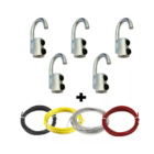 5 Terminal Gancho Anzol + Ponta 5m Brinde