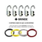 5 Terminal Gancho Anzol + Ponta 5m Brinde