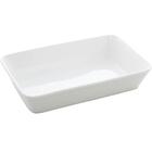 5 Travessas Brancas De Porcelana 29x20x5cm Retangulares Línea