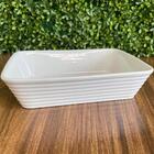 5 Travessas Brancas De Porcelana 29x20x5cm Retangulares Línea