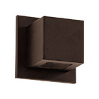 5x Arandela Box Cubo Pequena 2 Fachos Marrom Parede Muro St13