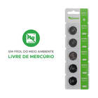 5x Bateria Moeda Cr2016 3v Lítio - Green
