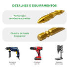 5x Broca De Torção Triangular 12mm - Estojo Profissional