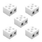 5x Conector Bipolar Cerâmica Cabo 16mm 30a 250v P/ Chuveiro