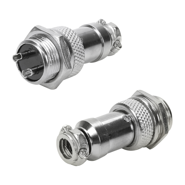 5x Conjunto Plug Conector Mike Kit Macho E Fêmea 2 Pinos