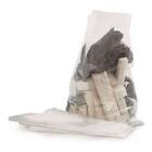 600 Sacos Para Lixo Entulho Transparente 28x40x 0,10 6pcts