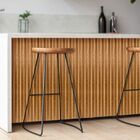 60 Placas Adesivas Painel De Parede Ripado Montável Mdf 50x11