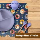 6  Jogo Americano Infantil Gatos Impermeável Pvc