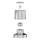 6 Acabamento Registro C40 Metal Cromado Base Padrão Deca 16 E