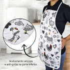6 Avental Cozinha Pvc Impermeável Limpa Fácil Estampado Gal