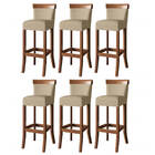 6 Banco Alto Cadeira De Balcão Restaurante Cozinha Gourmet Mo