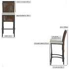 6 Banqueta Em Alumínio Roma Preta Corda Náutica Tecido 3