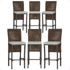 6 Banqueta Em Alumínio Roma Preta Corda Náutica Tecido 3