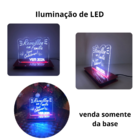 6 Base Luminária De Acrílico Led Branco Vermelha Sem Fonte 2mm