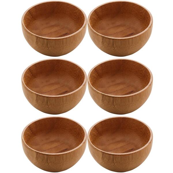 6 Bowl De Bambu Lyor Verona Molheiras 50ml Servir Molhos Cald