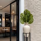 6 Buques De Folhas Verdes Silicone Costela De Adão Artificial