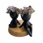 6 Buquês De Mini Hortênsias Lilás 26 Cm Artificiais Para Deco