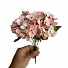 6 Buquês De Mini Hortênsias Rosas 26 Cm Artificiais Para Deco