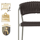 6 Cadeiras Atenas Tricô Náutico E Alumínio Com Proteção Uv Pa