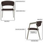 6 Cadeiras Atenas Tricô Náutico E Alumínio Com Proteção Uv Pa