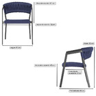 6 Cadeiras Atenas Tricô Náutico E Alumínio Com Proteção Uv Pa