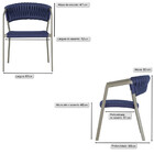 6 Cadeiras Atenas Tricô Náutico E Alumínio Com Proteção Uv Pa