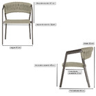 6 Cadeiras Atenas Tricô Náutico E Alumínio Com Proteção Uv Pa