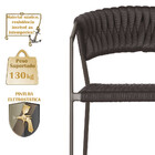 6 Cadeiras Atenas Tricô Náutico E Alumínio Com Proteção Uv Pa