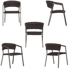 6 Cadeiras Atenas Tricô Náutico E Alumínio Com Proteção Uv Pa