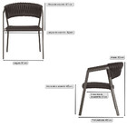 6 Cadeiras Atenas Tricô Náutico E Alumínio Com Proteção Uv Pa